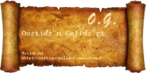 Osztián Gellért névjegykártya